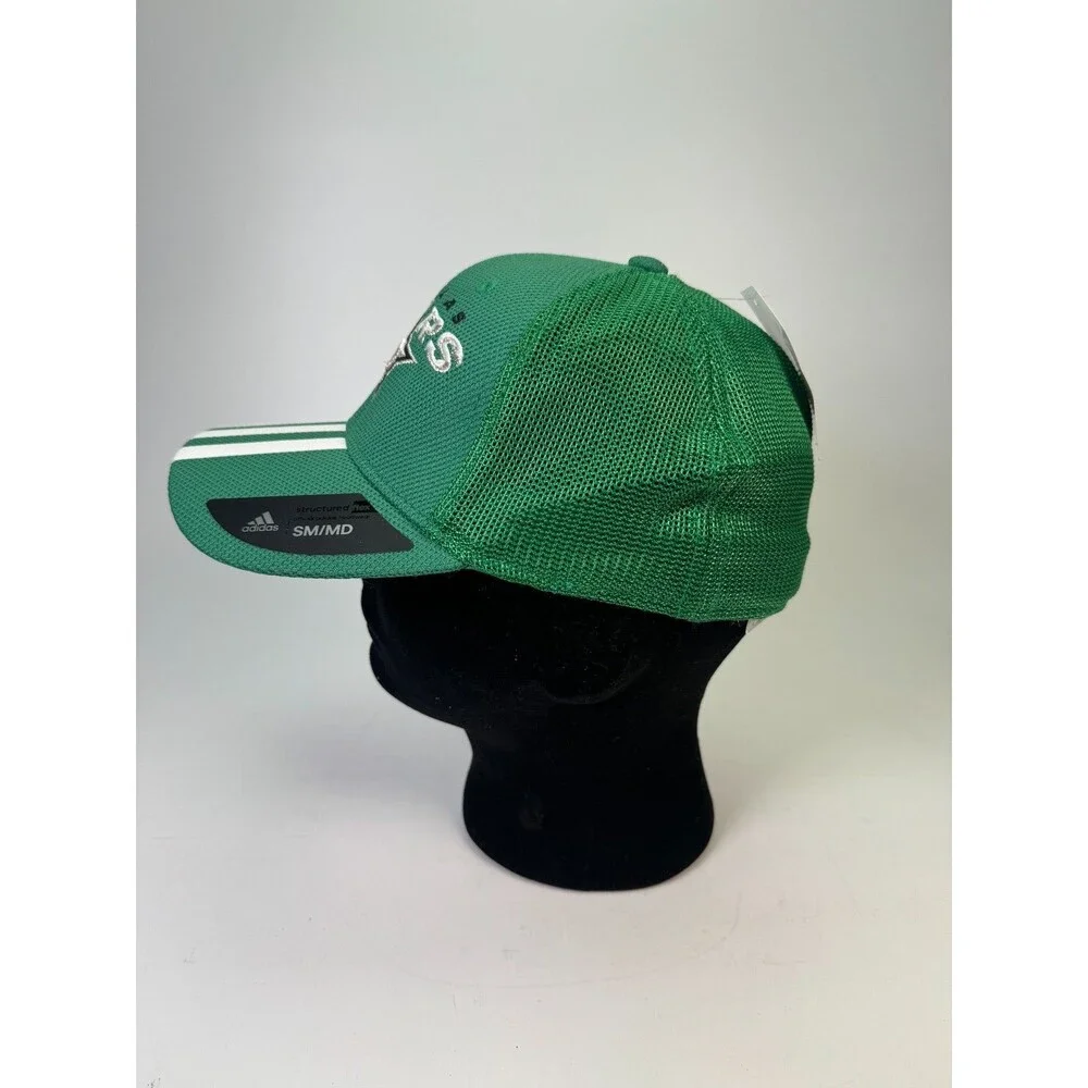 Adidas Dallas Stars NHL Structured Flex Hat Green S/M FitMax 70 Sample Cap NWT